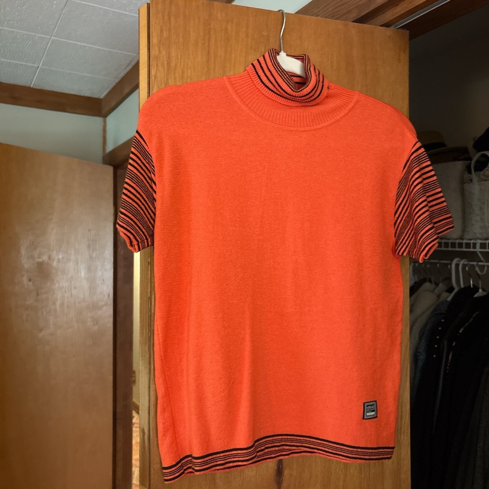 Vintage Versace Jeans Collection Vibrant Orange Knit